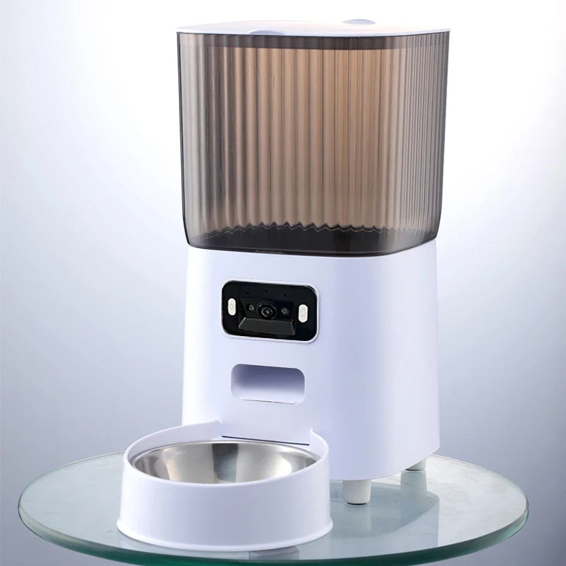 5L Double Bowls  Cat Feeder With Camera