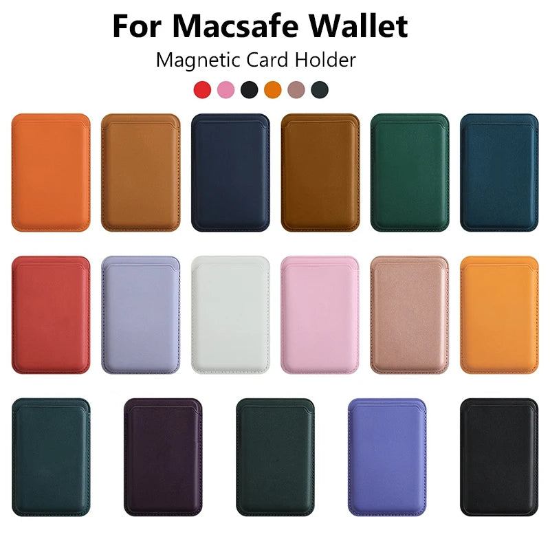 Magnetic Leather Wallet Case