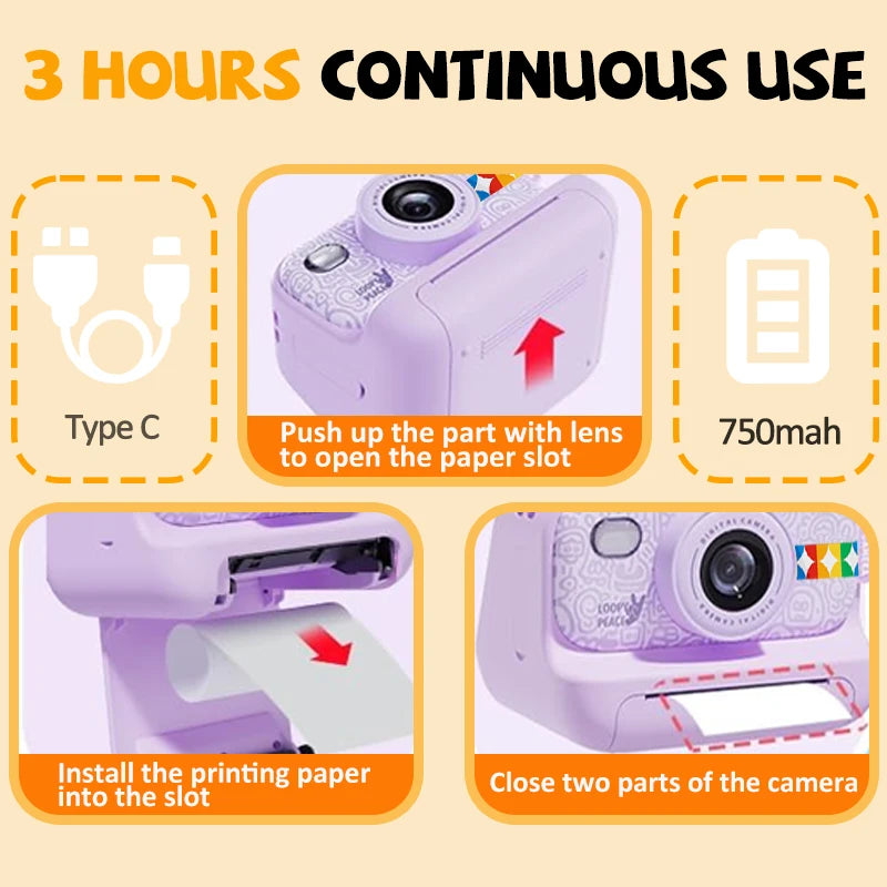 Color Instant Print Camera