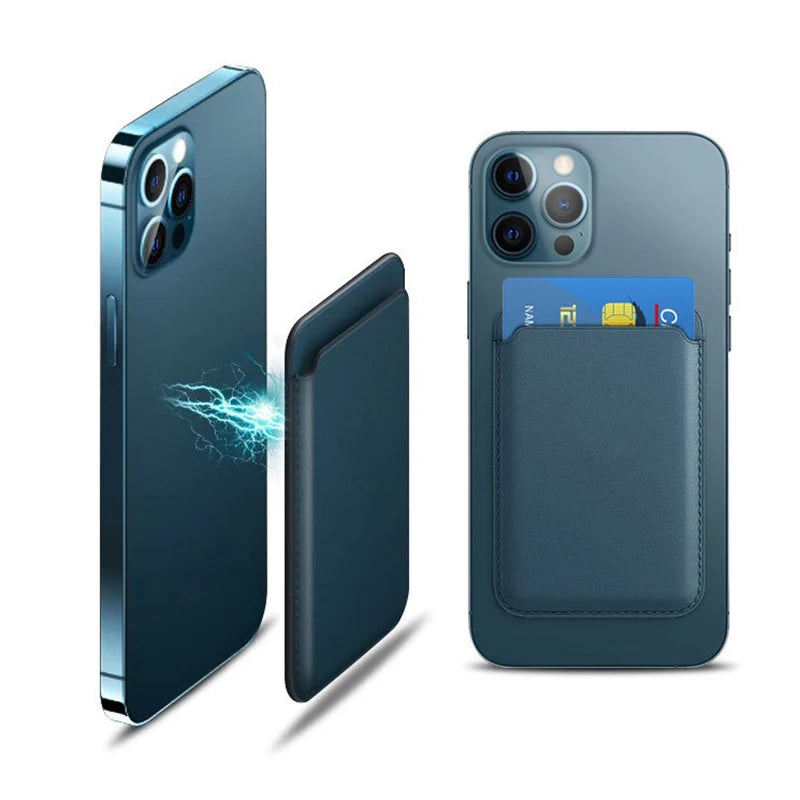 Magnetic Leather Wallet Case