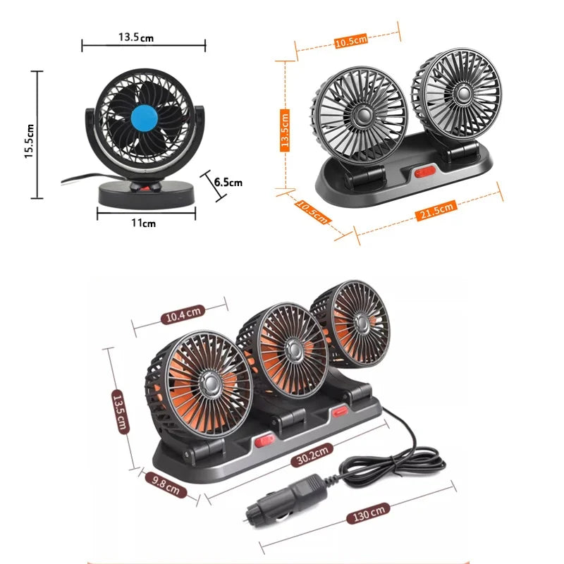 Car Fan 360° Adjustable