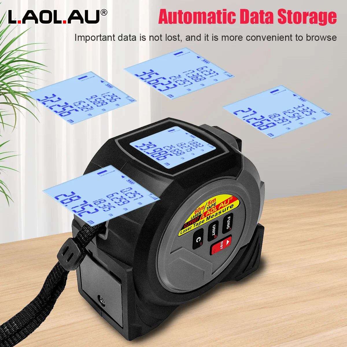 3-In-1 Laser Tape Measure