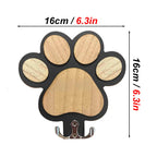 Paw Print Wooden Dog Leash Hanger