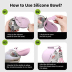 Dogs Drinking Bottle with Silicone Bowl