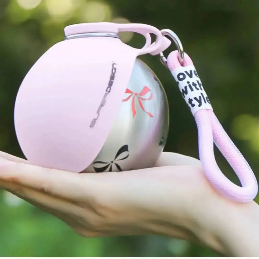 Dogs Drinking Bottle with Silicone Bowl