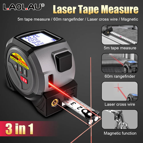 3-In-1 Laser Tape Measure