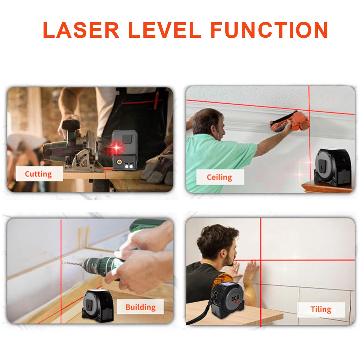 3-In-1 Laser Tape Measure