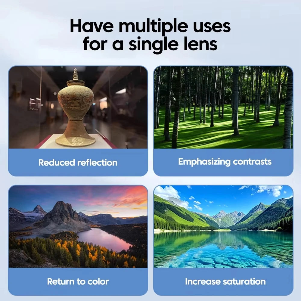 52mm Clip-On Cpl Lens Filter