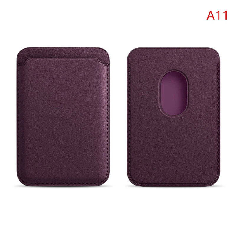 Magnetic Leather Wallet Case