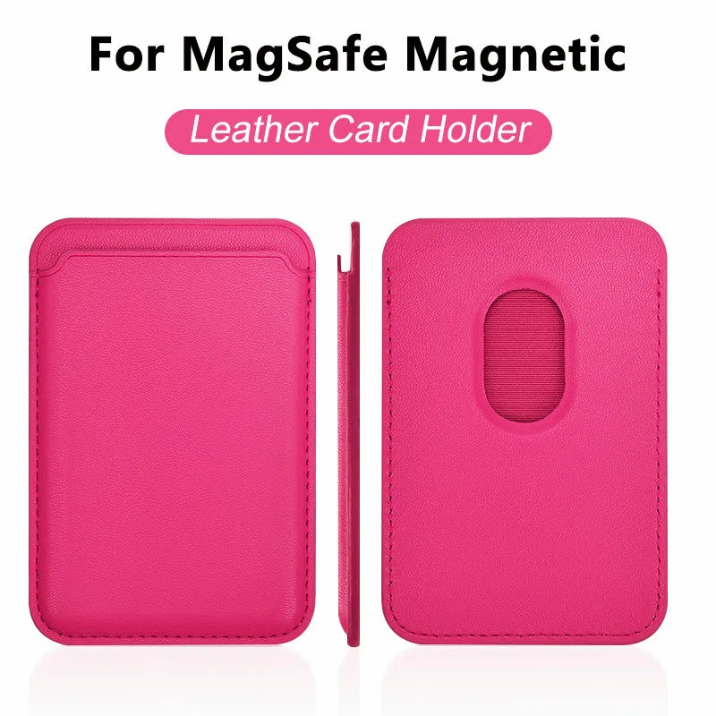 Magnetic Leather Wallet Case
